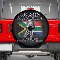 Nelson Mandela Quote Spare Tire Cover I Never Lose I Either Win Or I Learn Vintage South African Flag