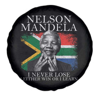 Nelson Mandela Quote Spare Tire Cover I Never Lose I Either Win Or I Learn Vintage South African Flag