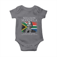 Nelson Mandela Quote Baby Onesie I Never Lose I Either Win Or I Learn Vintage South African Flag