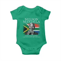 Nelson Mandela Quote Baby Onesie I Never Lose I Either Win Or I Learn Vintage South African Flag
