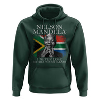 Nelson Mandela Quote Hoodie I Never Lose I Either Win Or I Learn Vintage South African Flag