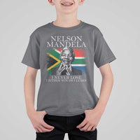 Nelson Mandela Quote T Shirt For Kid I Never Lose I Either Win Or I Learn Vintage South African Flag