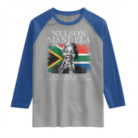 Nelson Mandela Quote Raglan Shirt I Never Lose I Either Win Or I Learn Vintage South African Flag