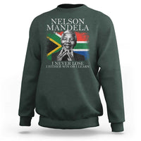 Nelson Mandela Quote Sweatshirt I Never Lose I Either Win Or I Learn Vintage South African Flag