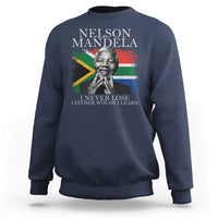Nelson Mandela Quote Sweatshirt I Never Lose I Either Win Or I Learn Vintage South African Flag