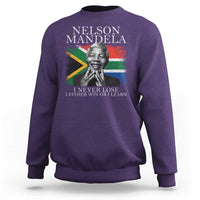 Nelson Mandela Quote Sweatshirt I Never Lose I Either Win Or I Learn Vintage South African Flag
