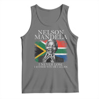 Nelson Mandela Quote Tank Top I Never Lose I Either Win Or I Learn Vintage South African Flag