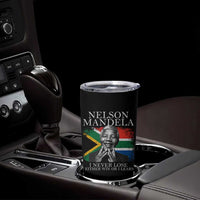 Nelson Mandela Quote Tumbler Cup I Never Lose I Either Win Or I Learn Vintage South African Flag