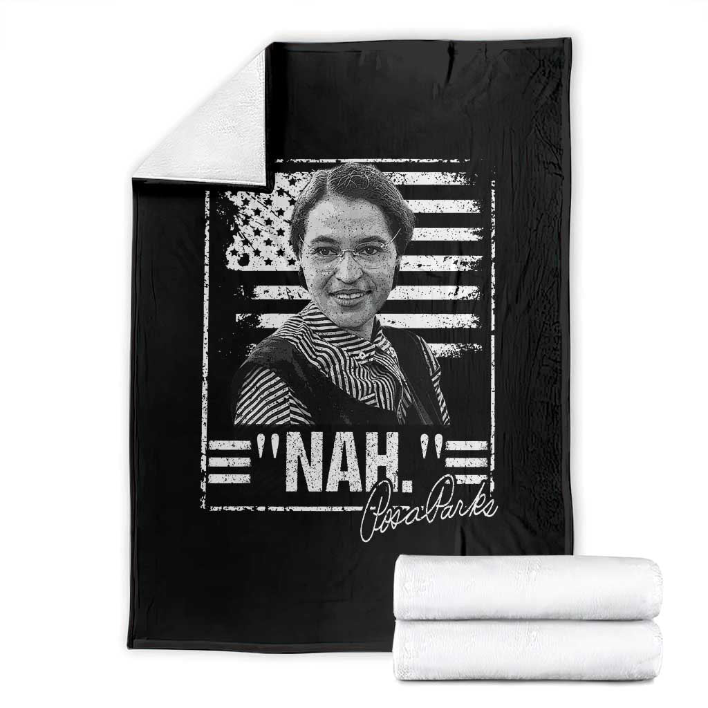 Rosa Parks Nah Quote Throw Blanket Black Movement Protest American Flag