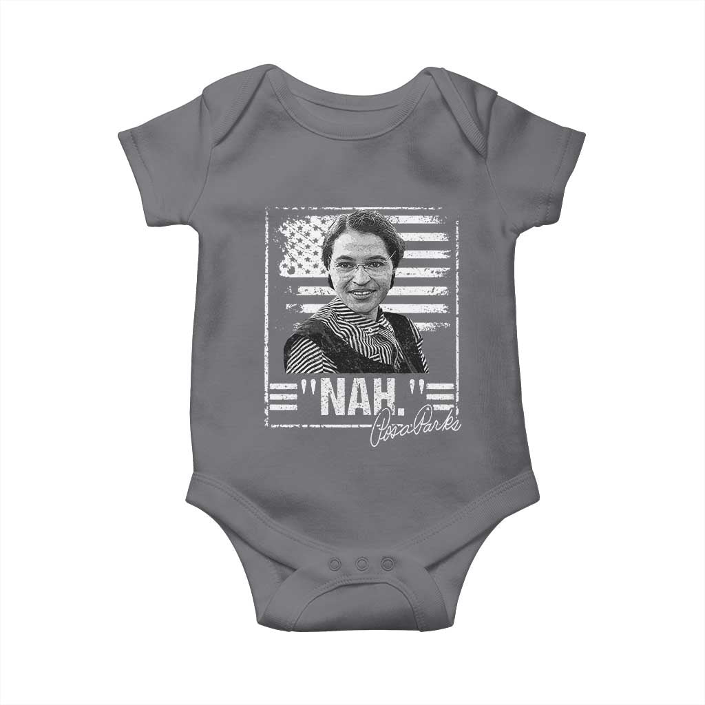 Rosa Parks Nah Quote Baby Onesie Black Movement Protest American Flag