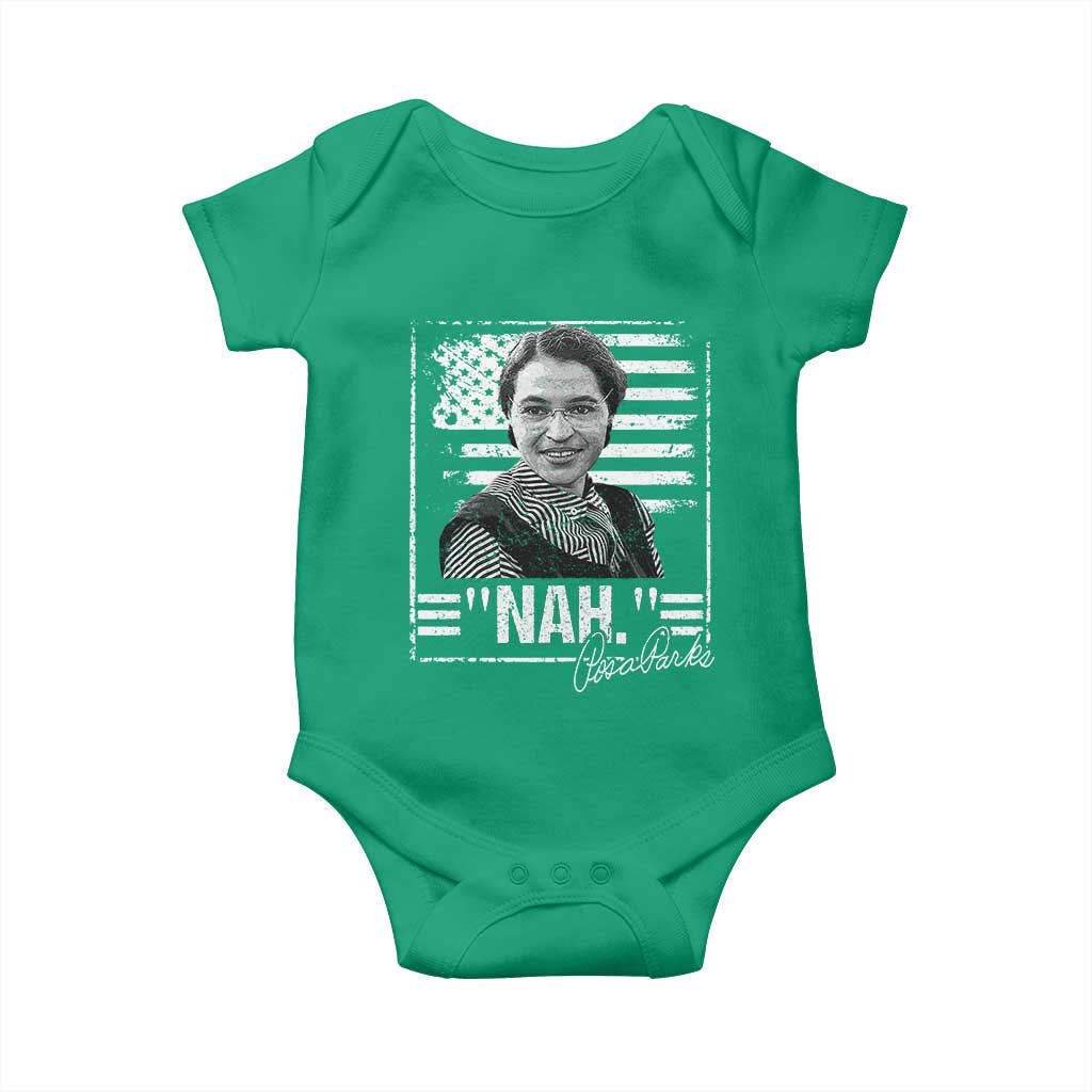 Rosa Parks Nah Quote Baby Onesie Black Movement Protest American Flag