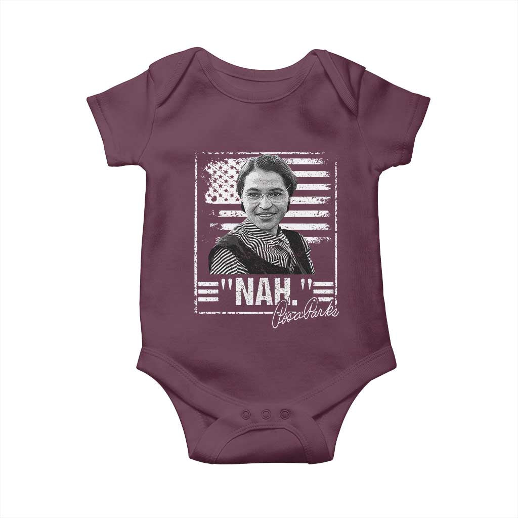 Rosa Parks Nah Quote Baby Onesie Black Movement Protest American Flag