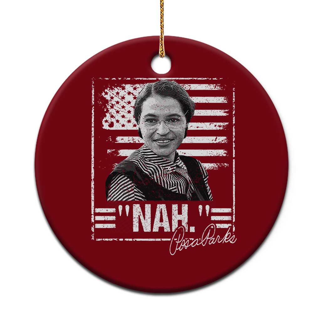 Rosa Parks Nah Quote Ceramic Ornament Black Movement Protest American Flag