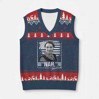 Rosa Parks Nah Quote V-Neck Knit Sweater Vest Black Movement Protest American Flag
