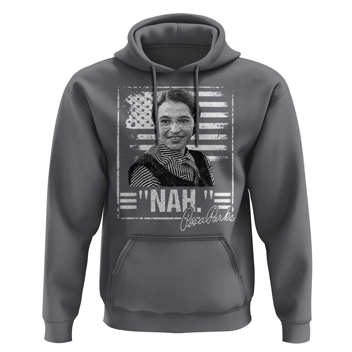 Rosa Parks Nah Quote Hoodie Black Movement Protest American Flag