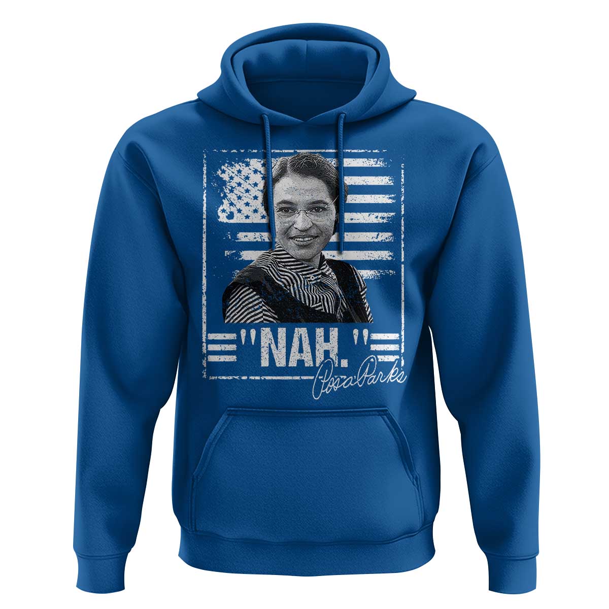 Rosa Parks Nah Quote Hoodie Black Movement Protest American Flag