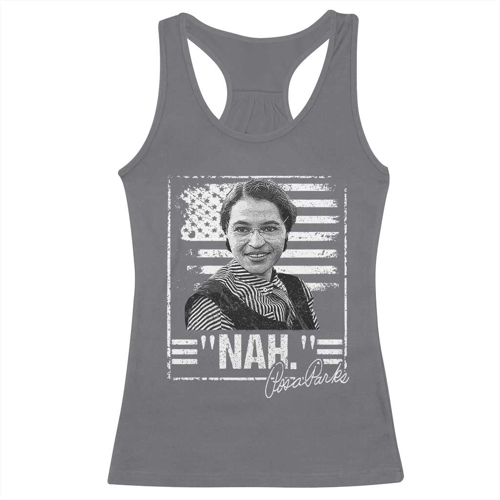 Rosa Parks Nah Quote Racerback Tank Top Black Movement Protest American Flag
