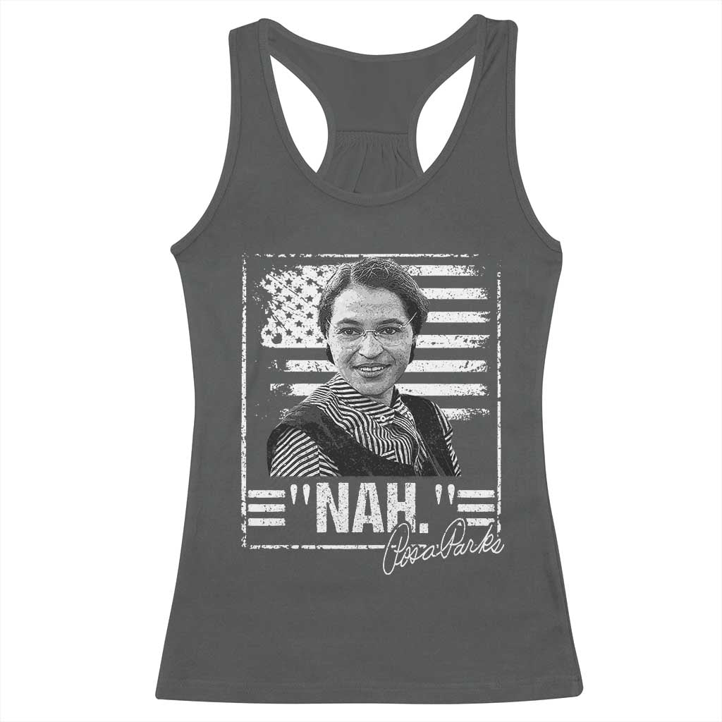 Rosa Parks Nah Quote Racerback Tank Top Black Movement Protest American Flag