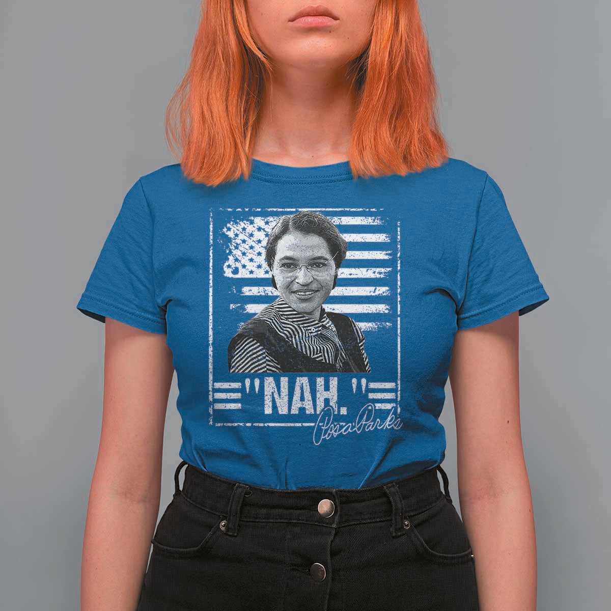 Rosa Parks Nah Quote T Shirt For Women Black Movement Protest American Flag