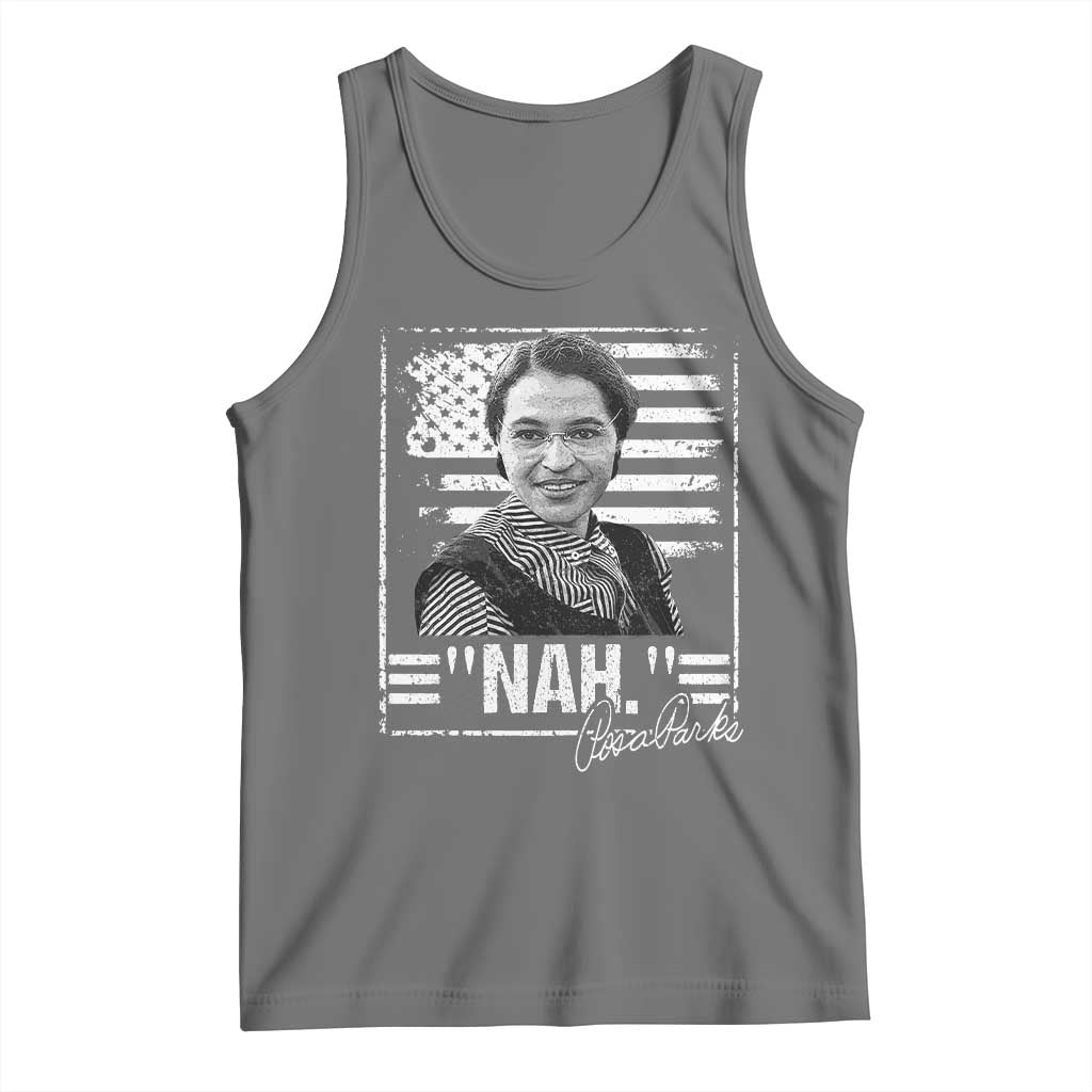 Rosa Parks Nah Quote Tank Top Black Movement Protest American Flag