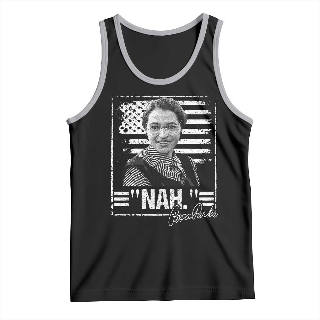 Rosa Parks Nah Quote Tank Top Black Movement Protest American Flag