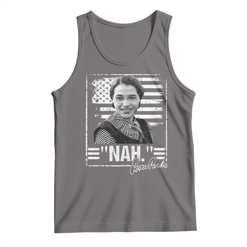Rosa Parks Nah Quote Tank Top Black Movement Protest American Flag