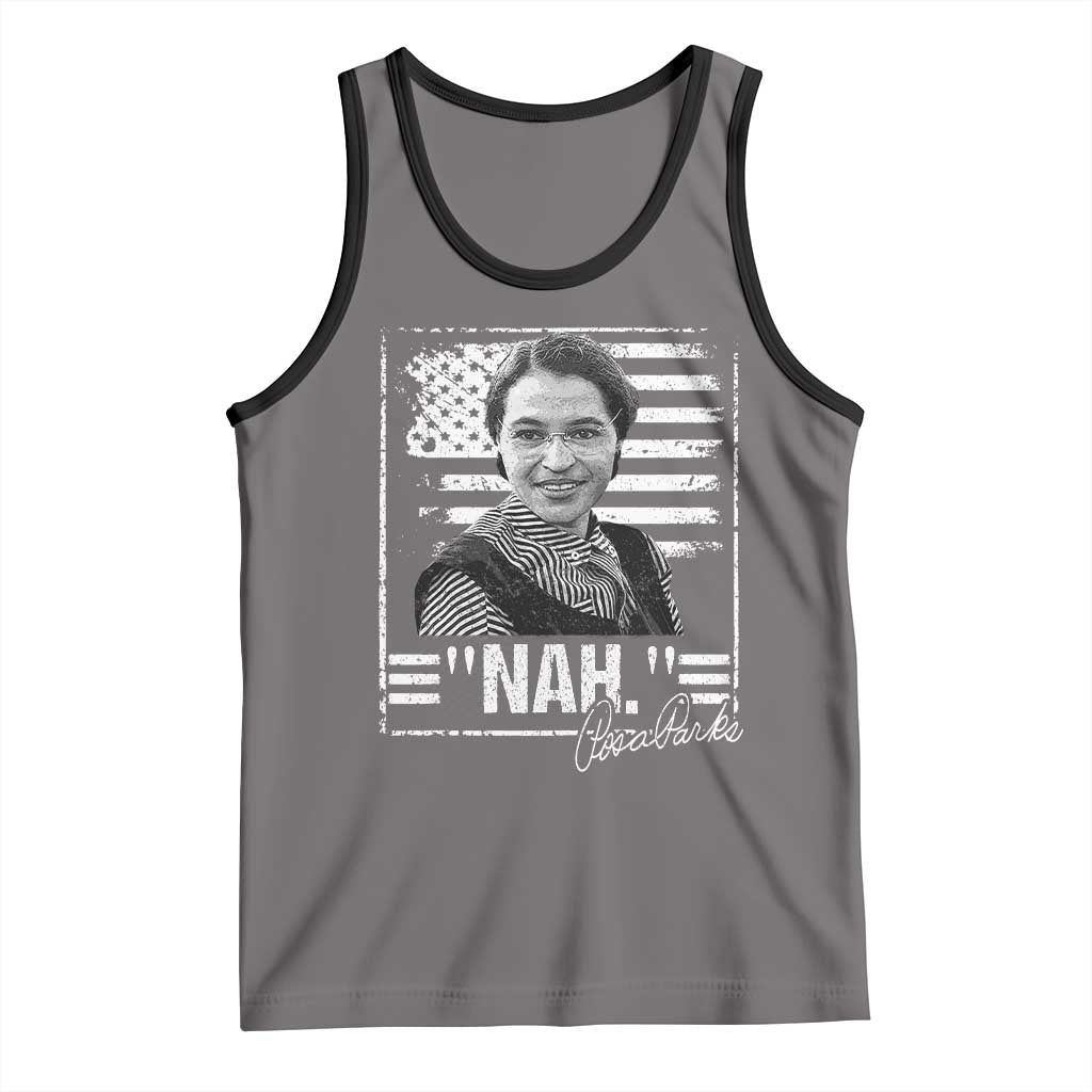 Rosa Parks Nah Quote Tank Top Black Movement Protest American Flag
