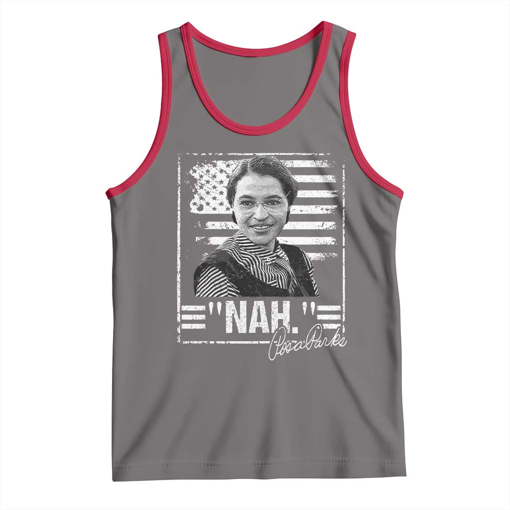 Rosa Parks Nah Quote Tank Top Black Movement Protest American Flag