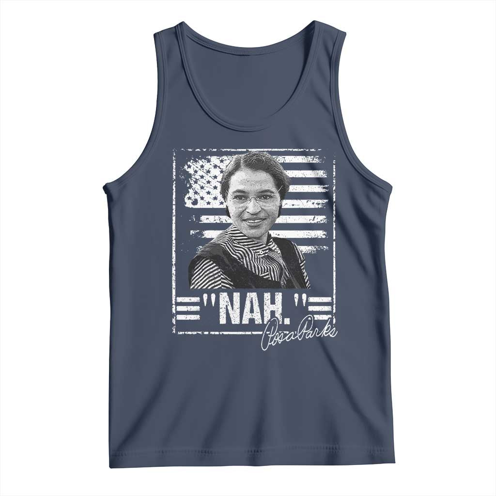 Rosa Parks Nah Quote Tank Top Black Movement Protest American Flag