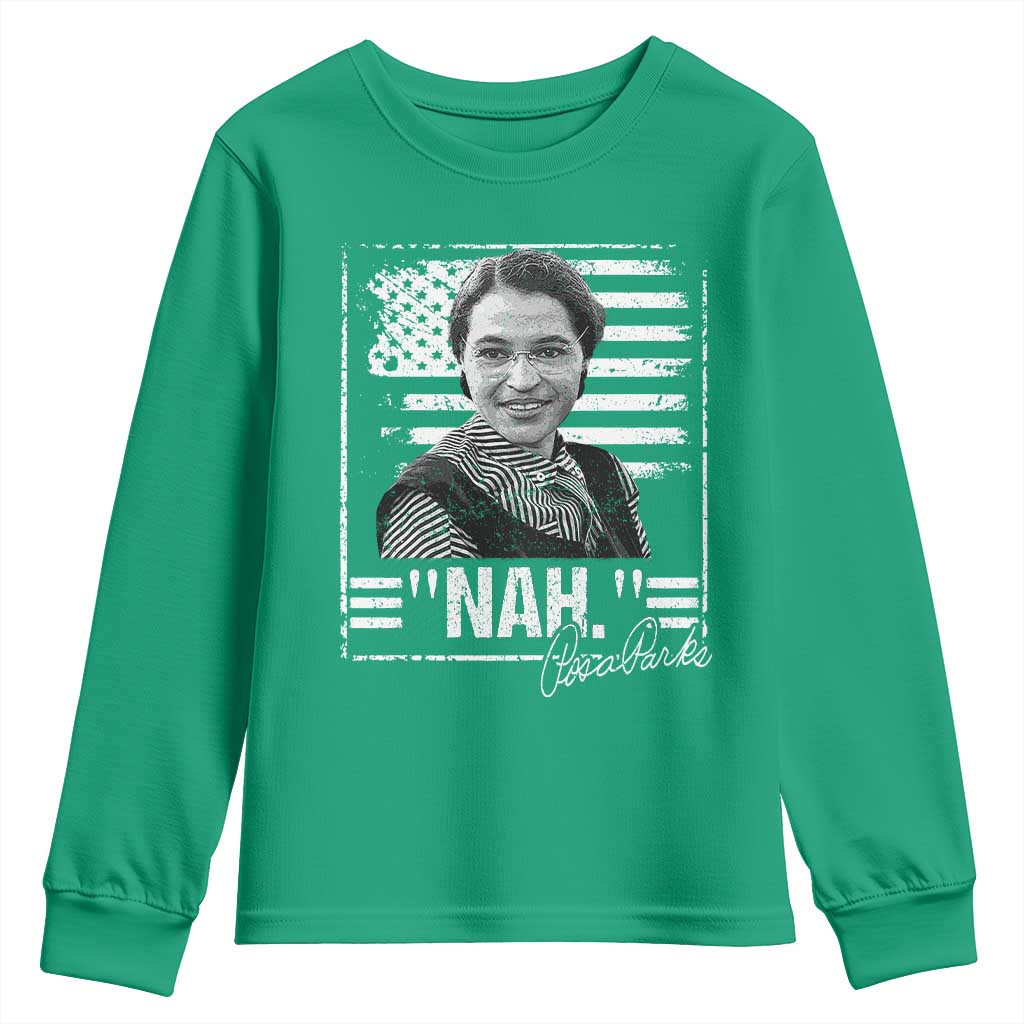 Rosa Parks Nah Quote Youth Sweatshirt Black Movement Protest American Flag