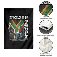 Nelson Mandela Quote Garden Flag Real Leaders Must Be Ready To Sacrifice All For The Freedom