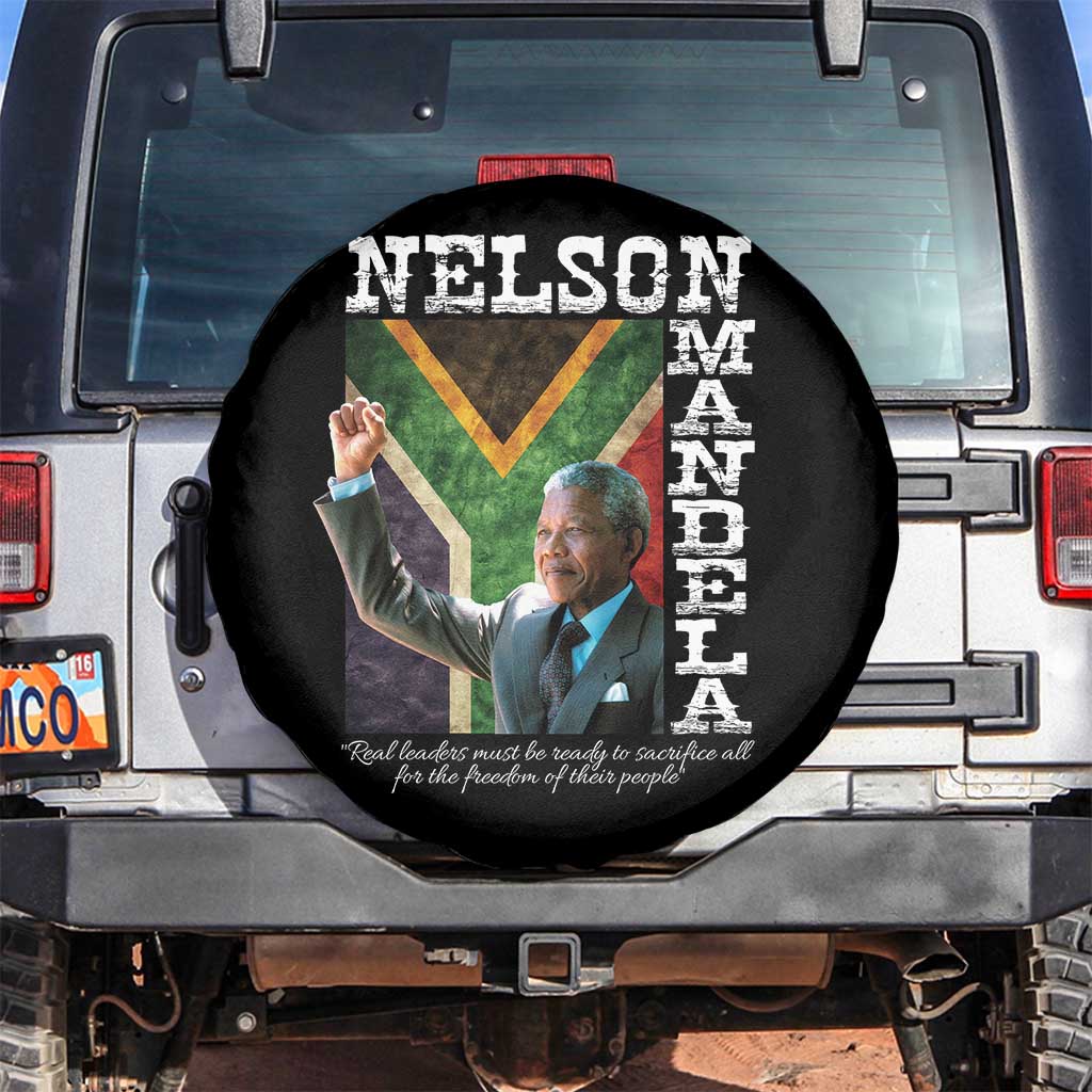 Nelson Mandela Quote Spare Tire Cover Real Leaders Must Be Ready To Sacrifice All For The Freedom