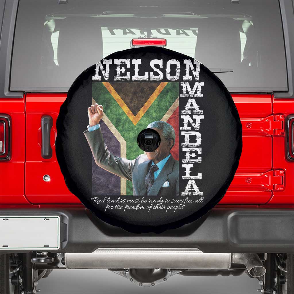 Nelson Mandela Quote Spare Tire Cover Real Leaders Must Be Ready To Sacrifice All For The Freedom