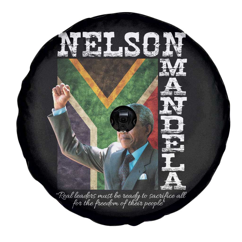 Nelson Mandela Quote Spare Tire Cover Real Leaders Must Be Ready To Sacrifice All For The Freedom