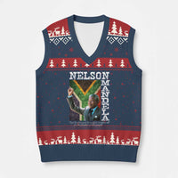 Nelson Mandela Quote V-Neck Knit Sweater Vest Real Leaders Must Be Ready To Sacrifice All For The Freedom