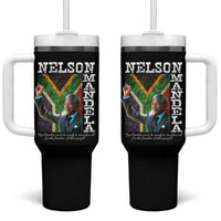 Nelson Mandela Quote Tumbler With Handle Real Leaders Must Be Ready To Sacrifice All For The Freedom