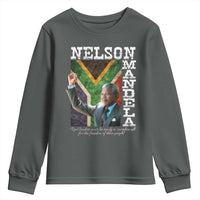 Nelson Mandela Quote Youth Sweatshirt Real Leaders Must Be Ready To Sacrifice All For The Freedom