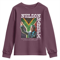 Nelson Mandela Quote Youth Sweatshirt Real Leaders Must Be Ready To Sacrifice All For The Freedom