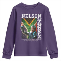 Nelson Mandela Quote Youth Sweatshirt Real Leaders Must Be Ready To Sacrifice All For The Freedom
