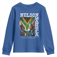 Nelson Mandela Quote Youth Sweatshirt Real Leaders Must Be Ready To Sacrifice All For The Freedom
