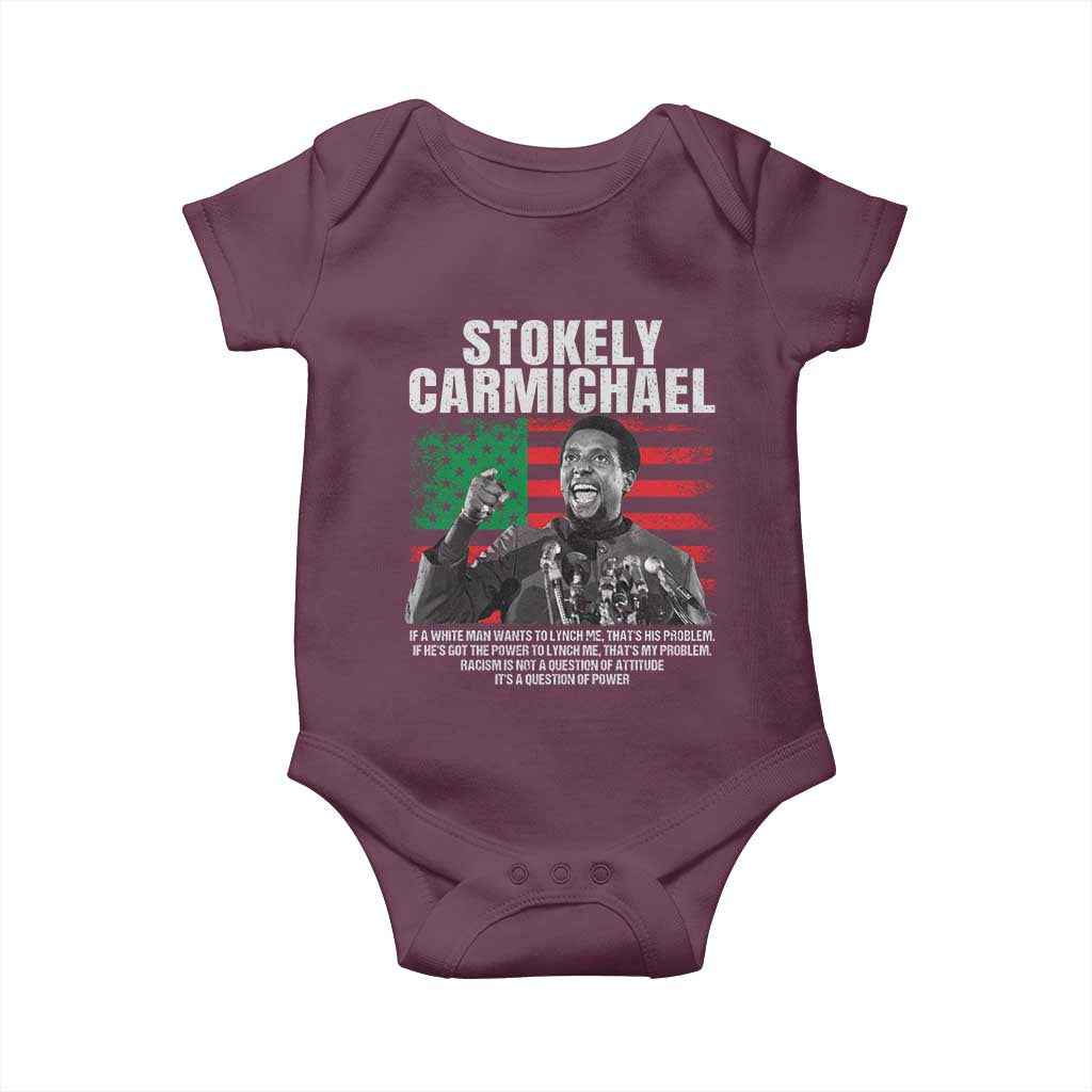 Stokely Carmichael Quote Baby Onesie Racism Is Not A Question Of Attitude It's A Question Of Power