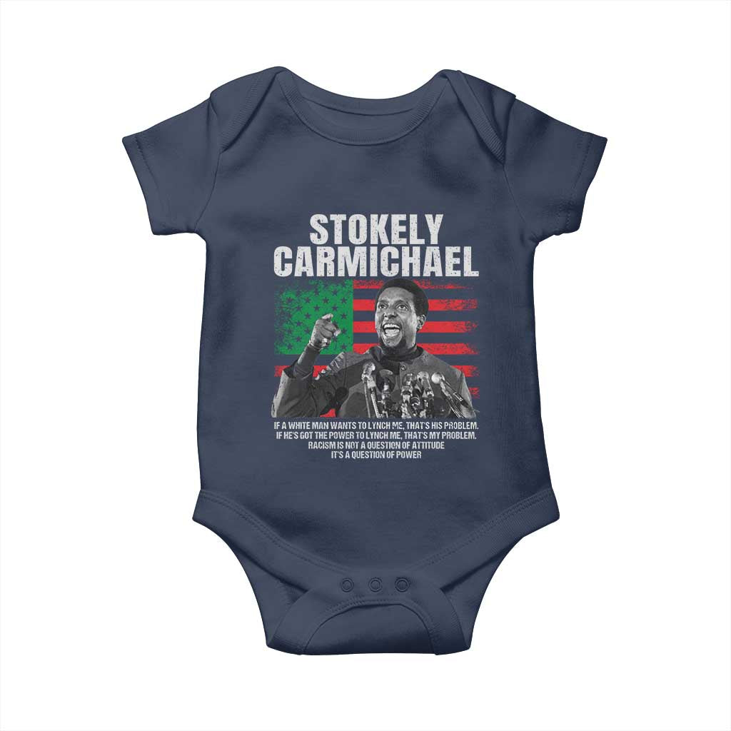 Stokely Carmichael Quote Baby Onesie Racism Is Not A Question Of Attitude It's A Question Of Power