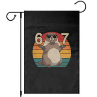 Funny Groundhog 67 Garden Flag Six Seven Meme Retro Vintage Woodchuck Day - Wonder Print Shop