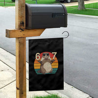 Funny Groundhog 67 Garden Flag Six Seven Meme Retro Vintage Woodchuck Day - Wonder Print Shop