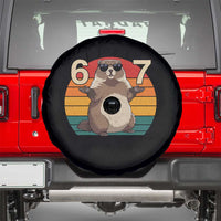 Funny Groundhog 67 Spare Tire Cover Six Seven Meme Retro Vintage Woodchuck Day - Wonder Print Shop