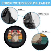 Funny Groundhog 67 Spare Tire Cover Six Seven Meme Retro Vintage Woodchuck Day - Wonder Print Shop