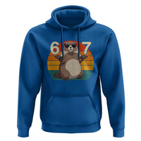 Funny Groundhog 67 Hoodie Six Seven Meme Retro Vintage Woodchuck Day - Wonder Print Shop