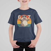 Funny Groundhog 67 T Shirt For Kid Six Seven Meme Retro Vintage Woodchuck Day - Wonder Print Shop