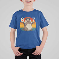 Funny Groundhog 67 T Shirt For Kid Six Seven Meme Retro Vintage Woodchuck Day - Wonder Print Shop