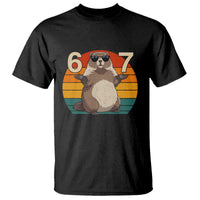 Funny Groundhog 67 T Shirt Six Seven Meme Retro Vintage Woodchuck Day - Wonder Print Shop